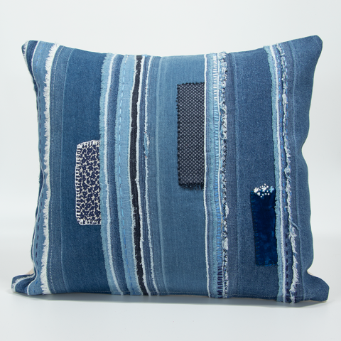 upcycled denim cushion 2