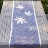linen table runner ecoprinted a