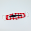 plaid cotton face covering for kids -back