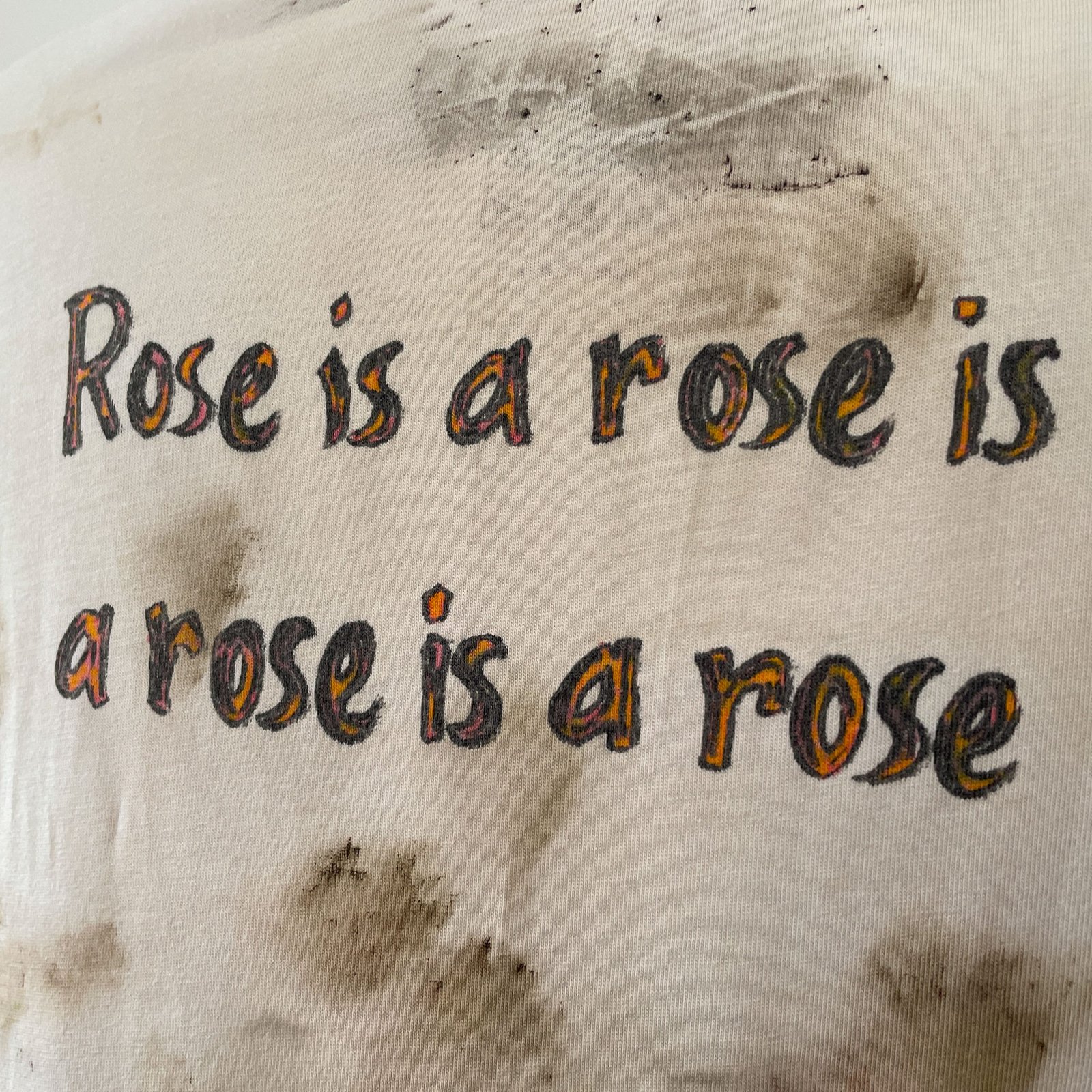 Ecoprinted Tshirt_Rose_is Back Detail